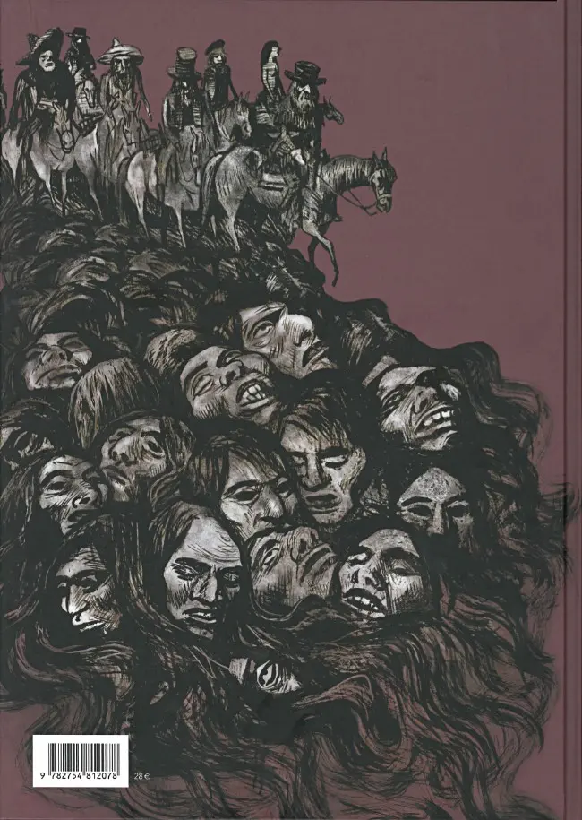 Verso de l'album Scalp La Funèbre chevauchée de John Glanton et de ses compagnons de carnage