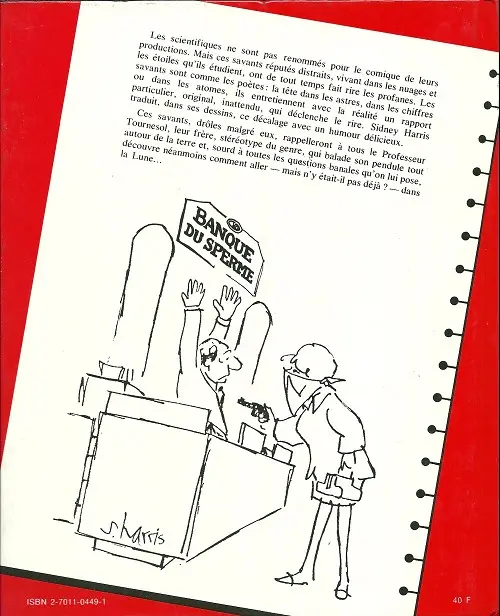 Verso de l'album Science et humour Savants en folie