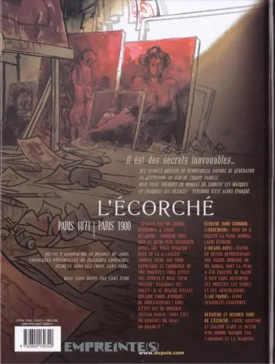 Verso de l'album Secrets - L'écorché Tome 2 L'écorché - 2