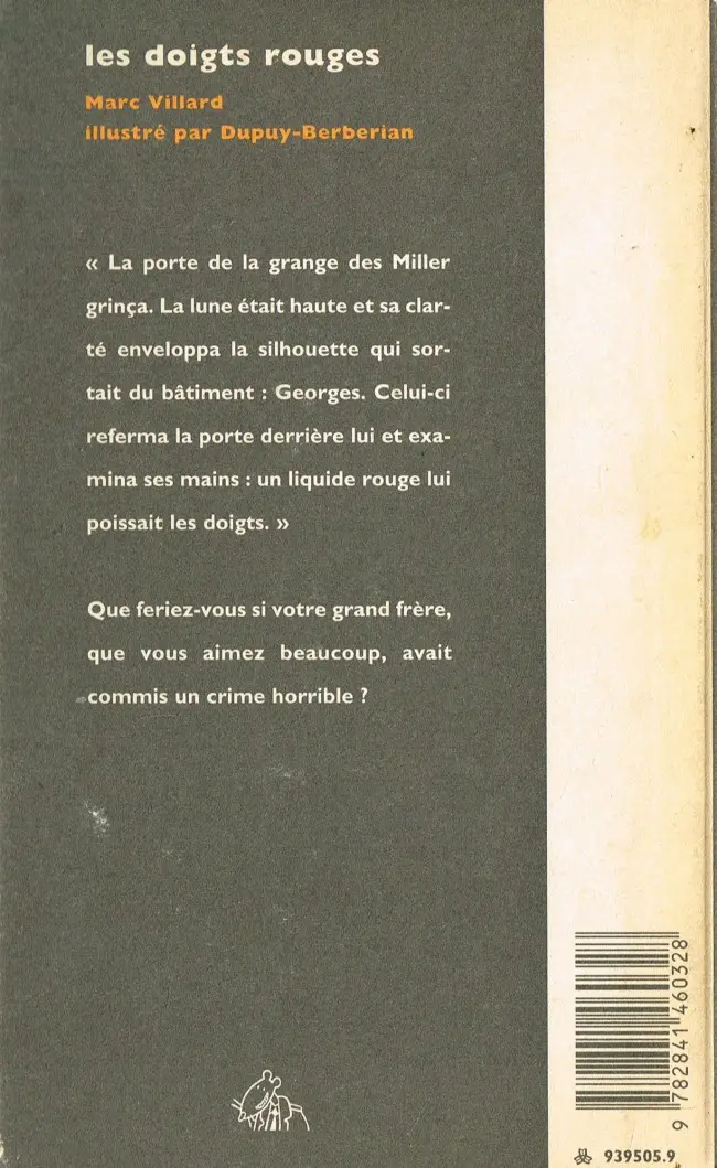 Verso de l'album Les Doigts rouges
