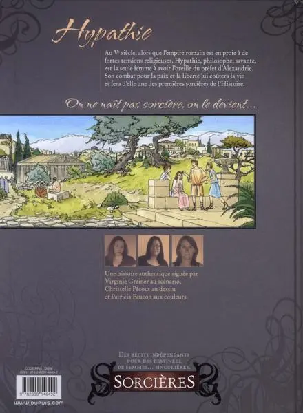 Verso de l'album Sorcières Tome 2 Hypathie