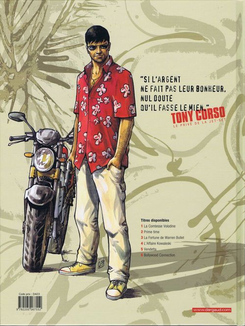Verso de l'album Tony Corso Tome 6 Bollywood connection