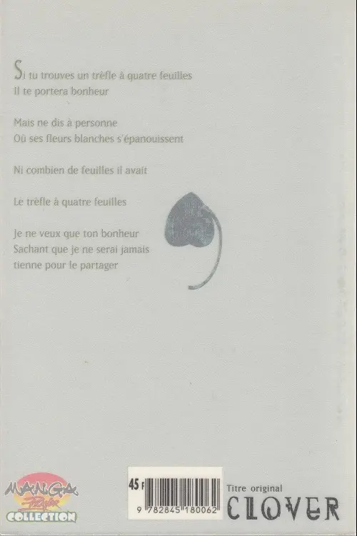 Verso de l'album Trèfle Vol. 3