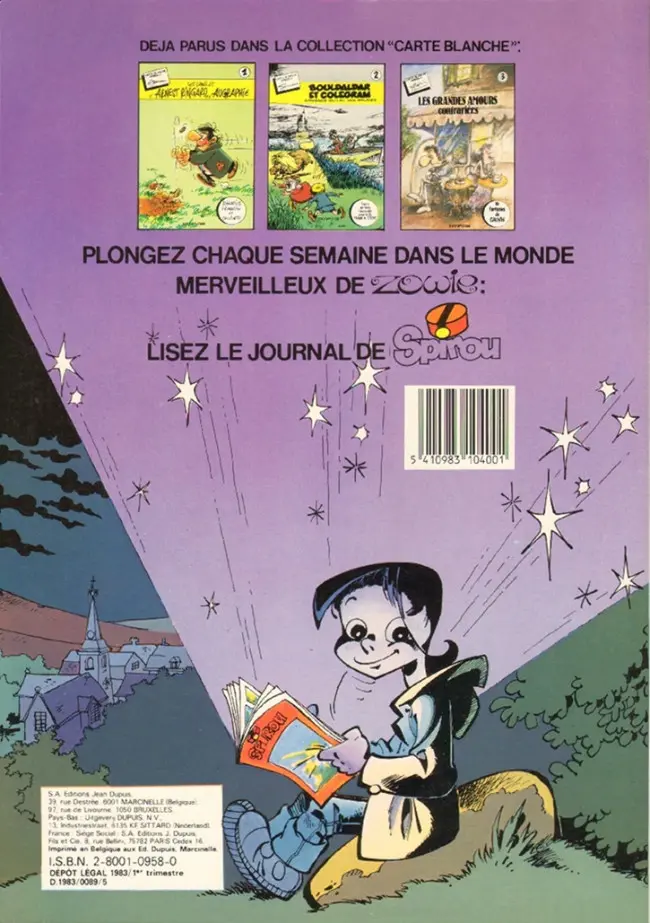 Verso de l'album Zowie Tome 4 Le pinceau de cristal