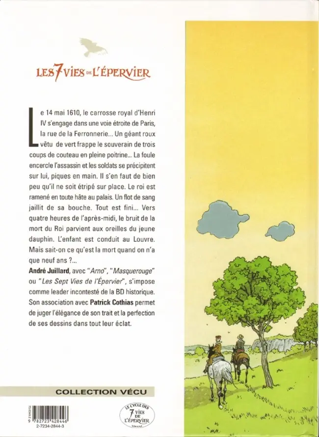 Verso de l'album Les 7 Vies de l'Épervier Tome 5 Le maître des oiseaux