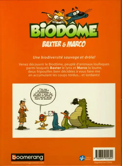 Verso de l'album Biozone - Biodôme Tome 1 Dans le sens du poil