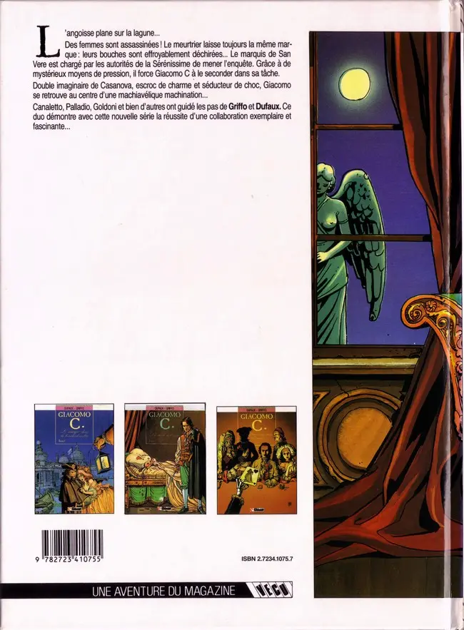Verso de l'album Giacomo C. Tome 2 La chute de l'ange