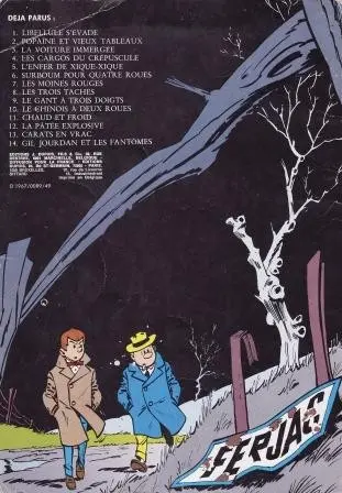 Verso de l'album Gil Jourdan Tome 6 Surboum pour 4 roues