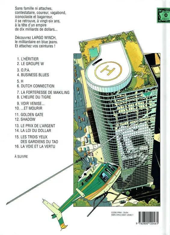 Verso de l'album Largo Winch Tome 4 Business blues