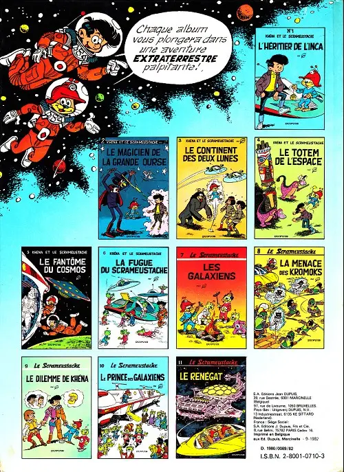 Verso de l'album Le Scrameustache Tome 9 Le dilemme de Khéna