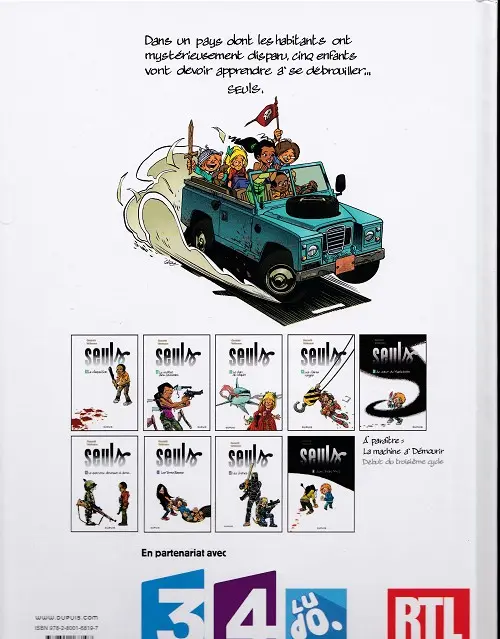 Verso de l'album Seuls Tome 1 La disparition
