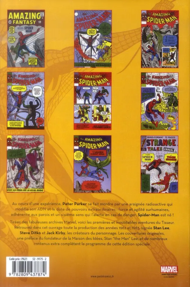 Verso de l'album Spider-Man - L'Intégrale Tome 1 1962-1963