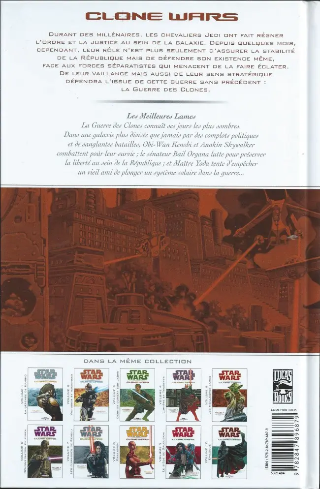 Verso de l'album Star Wars - Clone Wars Tome 5 Les meilleures lames