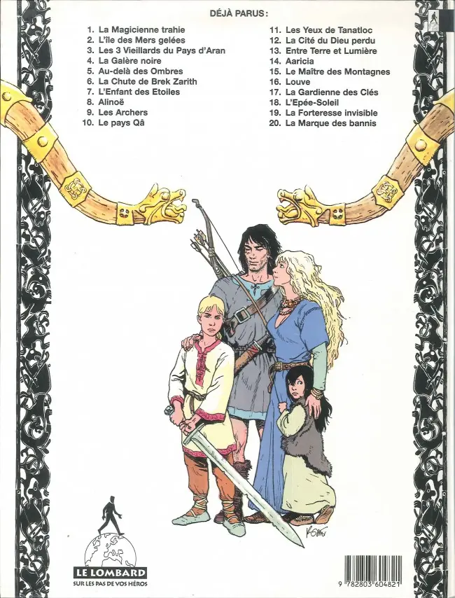 Verso de l'album Thorgal Tome 8 Alinoë