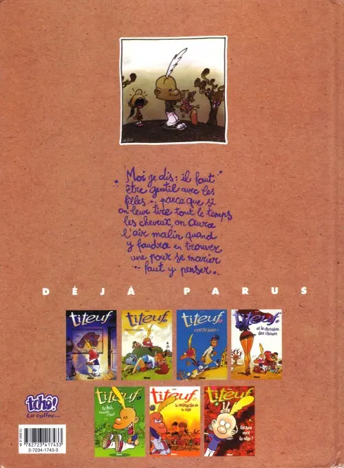 Verso de l'album Titeuf Tome 3 Ça épate les filles…