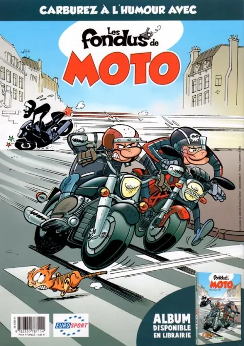 Verso de l'album Les fondus de moto Le quiz