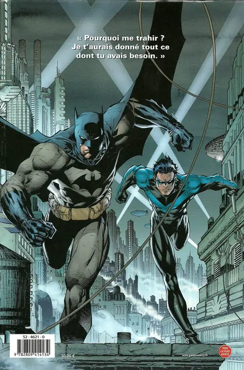 Verso de l'album Batman : Silence