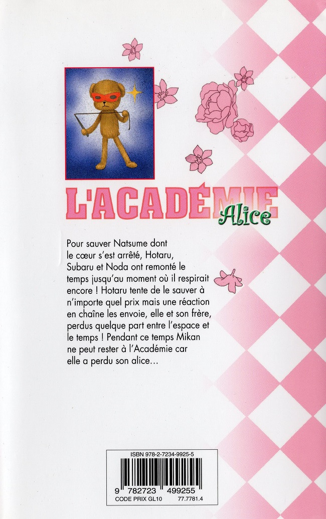 Verso de l'album L'Académie Alice 30