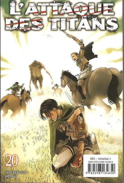 Verso de l'album L'Attaque des Titans Tomes 19 et 20