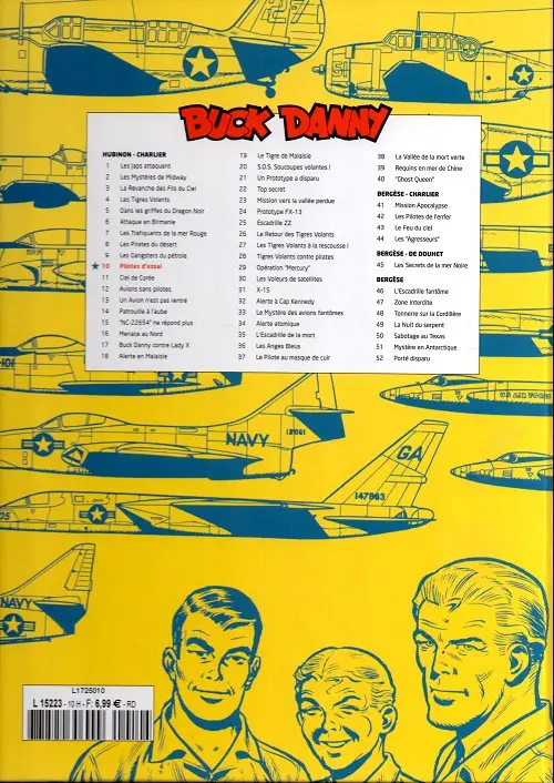 Verso de l'album Buck Danny Tome 10 Pilotes d'essai
