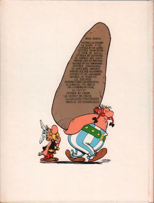 Verso de l'album Astérix Tome 15 La zizanie