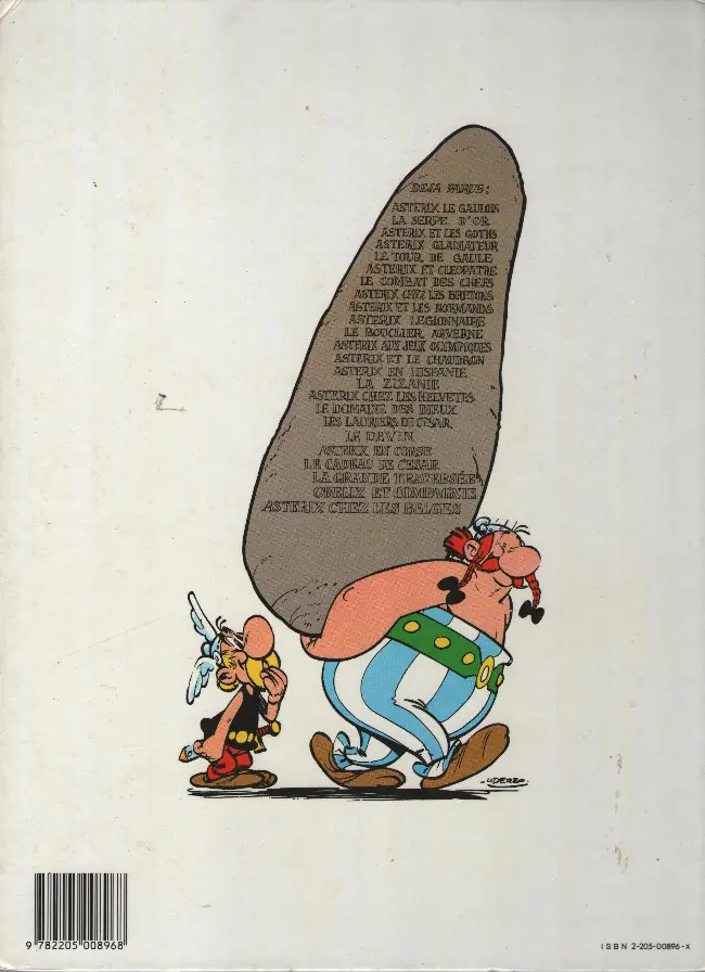 Verso de l'album Astérix Tome 22 La grande traversée