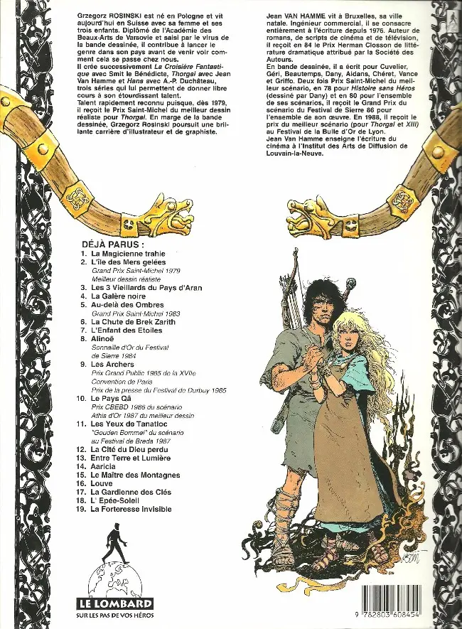 Verso de l'album Thorgal Tome 16 Louve