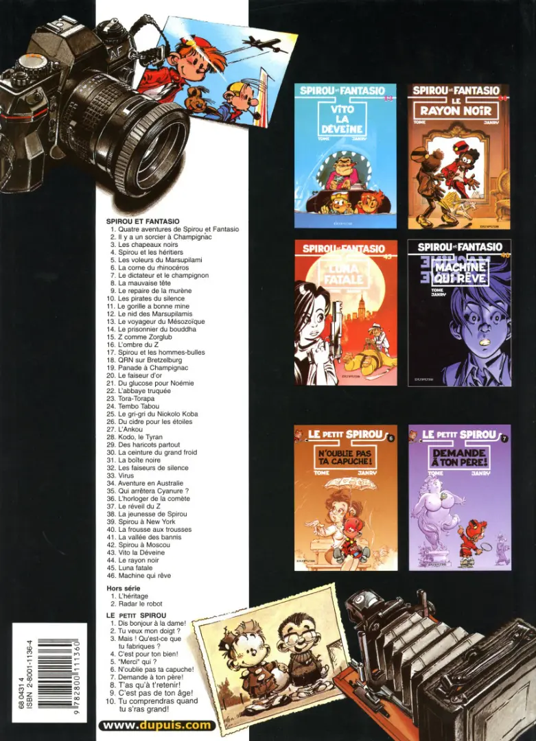 Verso de l'album Spirou et Fantasio Tome 35 Qui arrêtera Cyanure ?