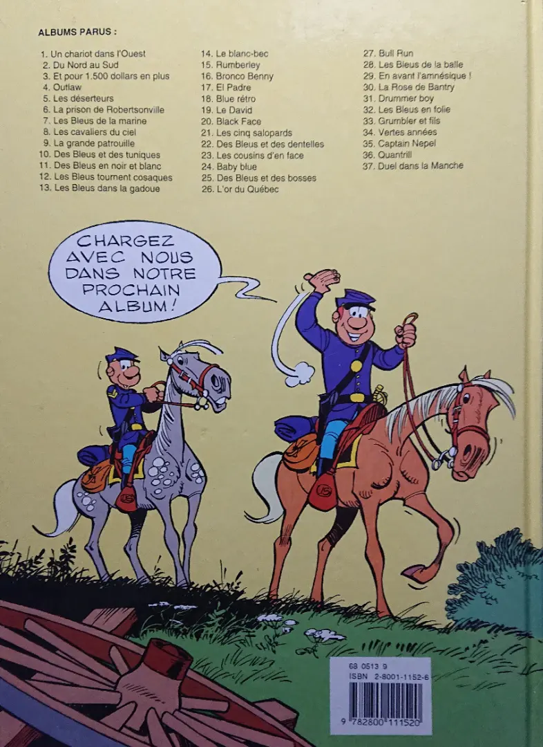 Verso de l'album Les Tuniques Bleues Tome 23 Les cousins d'en face