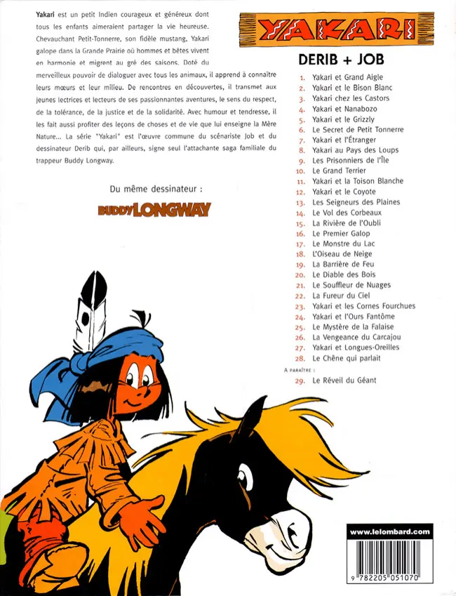 Verso de l'album Yakari Tome 14 Le vol des corbeaux