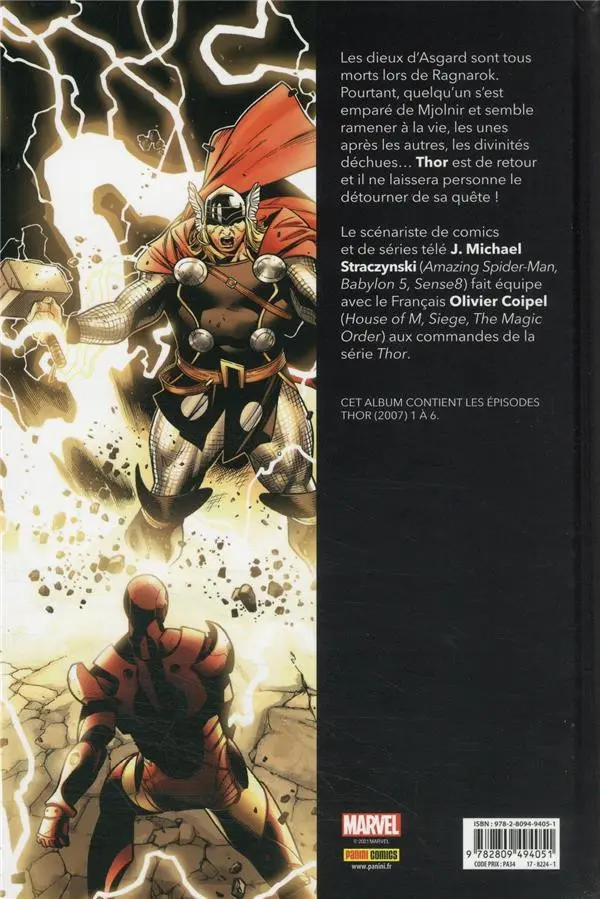 Verso de l'album Thor Tome 1 Renaissance