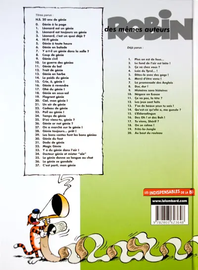Verso de l'album Léonard Tome 30 Génie du foot