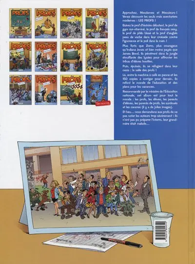 Verso de l'album Les Profs Tome 11 tableau d'horreur