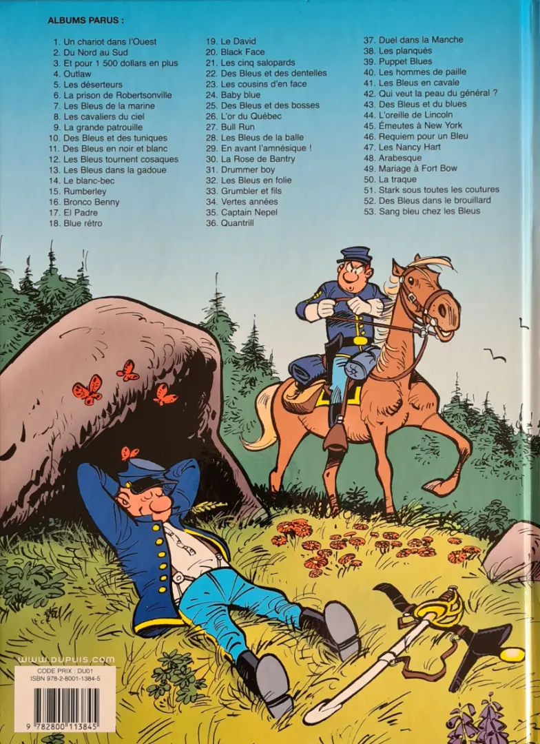 Verso de l'album Les Tuniques Bleues Tome 25 Des bleus et des bosses