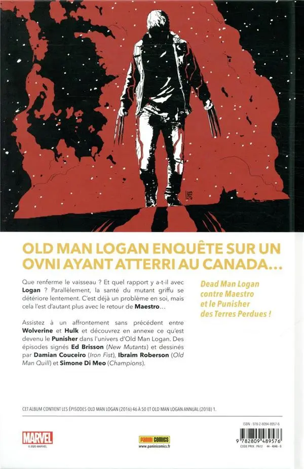 Verso de l'album Old Man Logan 2 La fin du monde
