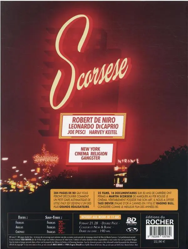Verso de l'album Martin Scorsese