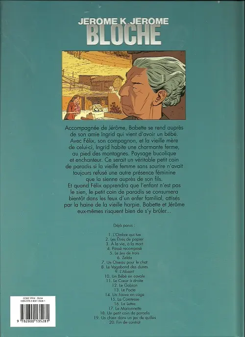 Verso de l'album Jérôme K. Jérôme Bloche Tome 18 Un petit coin de paradis