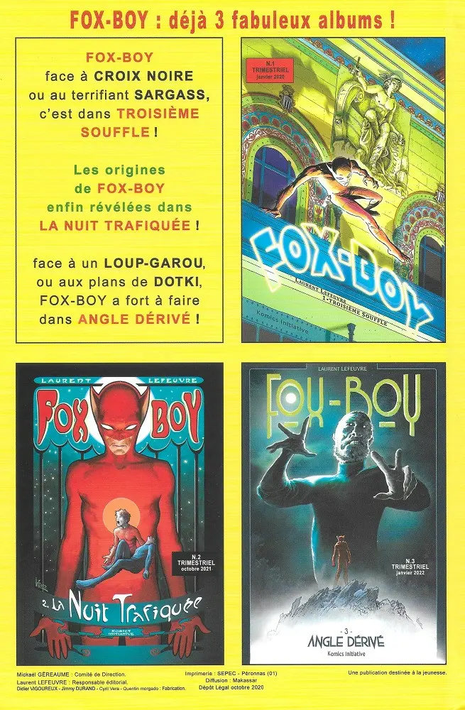 Verso de l'album Fox-Boy Komics Initiative Tome 2 La Nuit Trafiquée