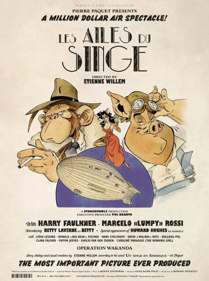Verso de l'album Les Ailes du singe
