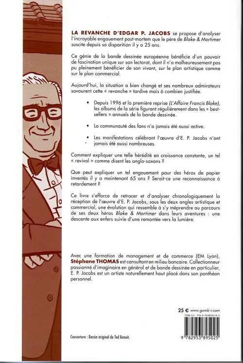 Verso de l'album La Revanche d'Edgar P. Jacobs