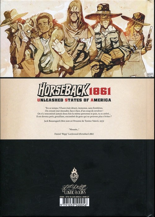 Verso de l'album Horseback 1 1861
