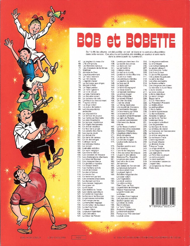 Verso de l'album Bob et Bobette Tome 125 Les diables du Texas
