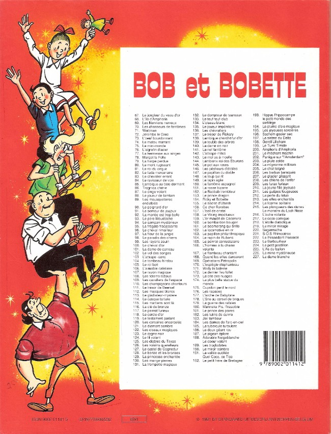 Verso de l'album Bob et Bobette Tome 165 Le poivrot contestataire