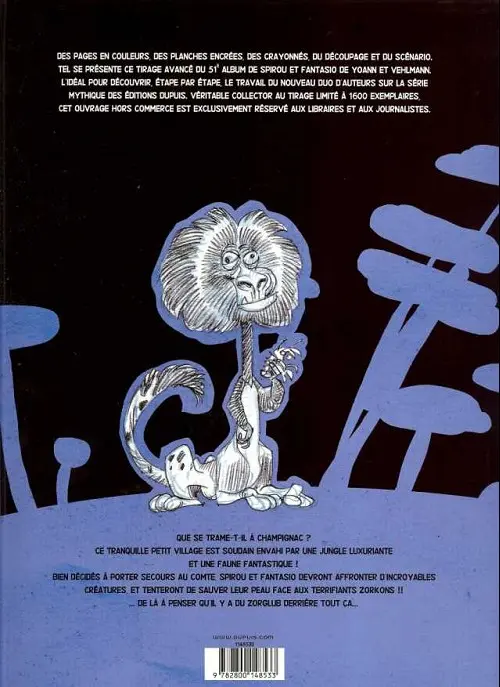 Verso de l'album Spirou et Fantasio Tome 51 Alerte aux Zorkons