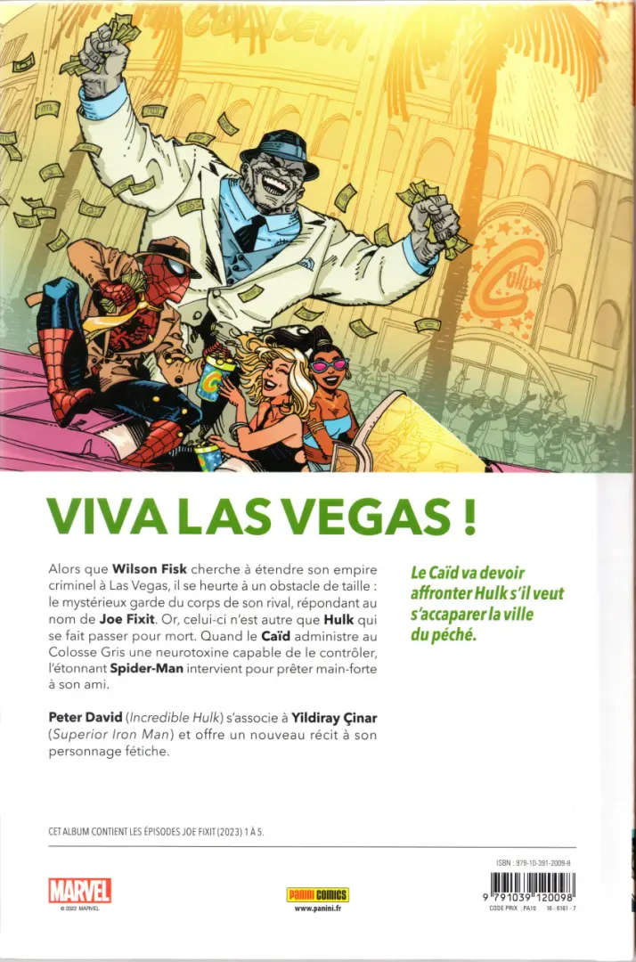 Verso de l'album Joe Fixit Ce qui se passe à Vegas...