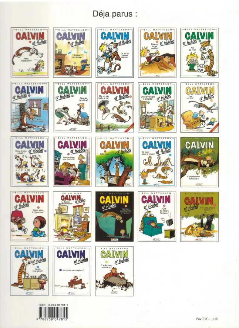 Verso de l'album Calvin et Hobbes Tome 21 Je suis trop génial !
