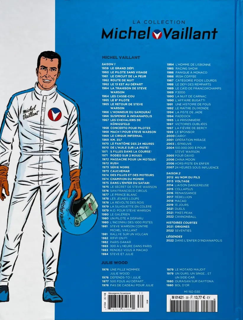 Verso de l'album Michel Vaillant La Collection 30 Dans l'enfer du safari