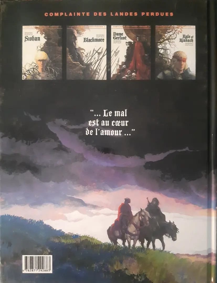 Verso de l'album Complainte des Landes perdues Sioban Tome 3 Dame Gerfaut