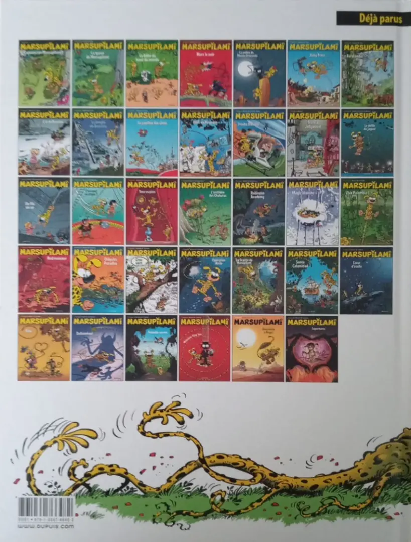 Verso de l'album Marsupilami Tome 23 Croc vert