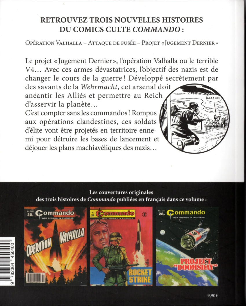 Verso de l'album Commando de la Seconde Guerre mondiale Tome 3 Armes secrètes d l'Allemagne Nazie